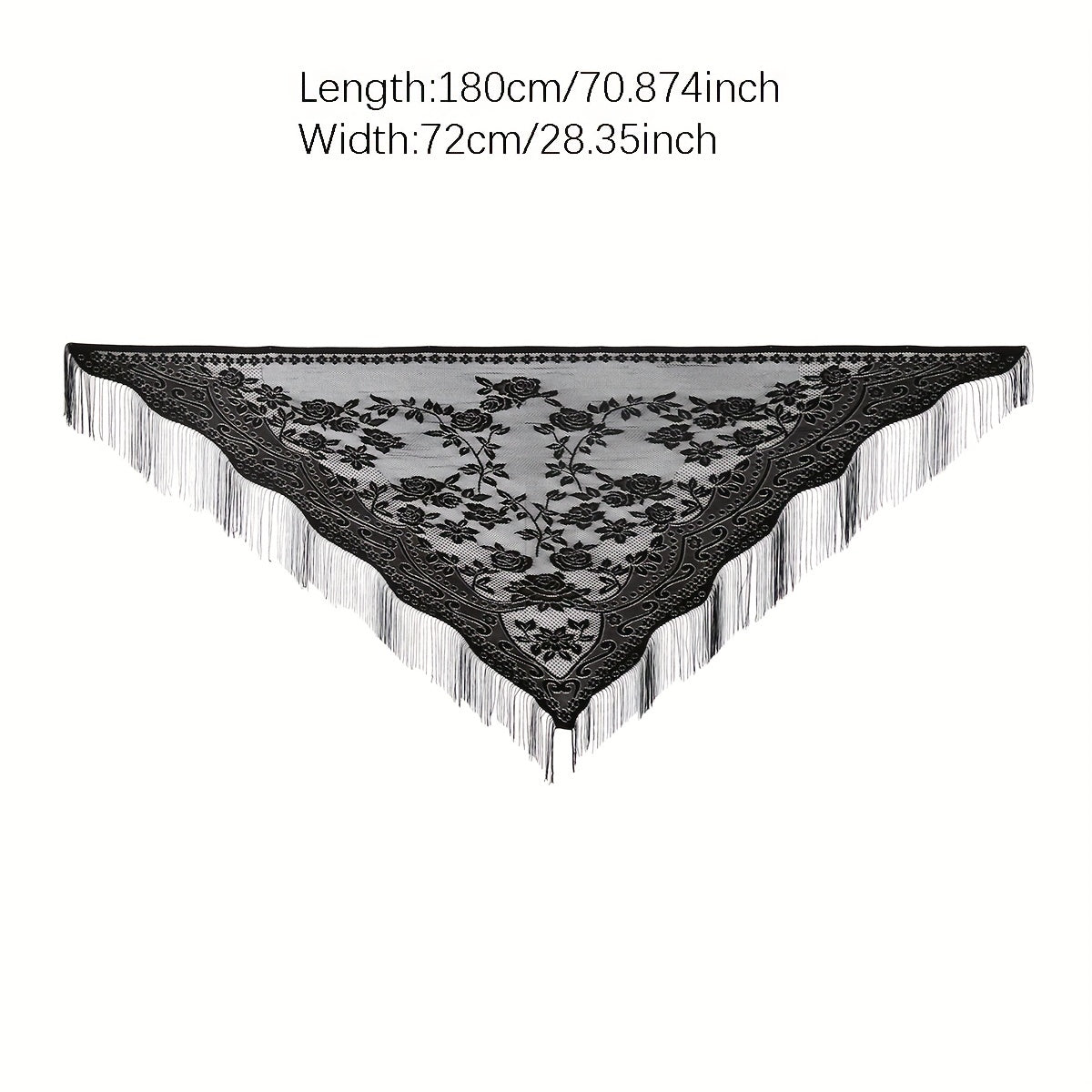 Triangle Lace Tassel Scarf for Women