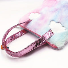Plush Girls Wallet Reflective Cartoon Cloud Decoration