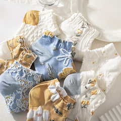 10 Pairs Floral Print & Lightweight Ankle Socks Women's Stockings