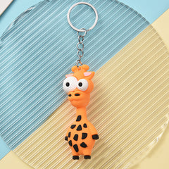 1pc Cartoon Lion Keychain Couple Key Chain PVC Animal Funny Toy Keyring
