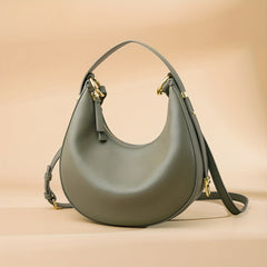 Solid Hobo Bag Women's Leather Handbag Crossbody Purse