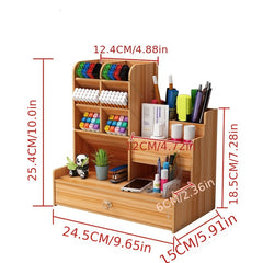 Wooden Pen Organizer: Desk, Office, School & Home