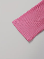  Colorblock Ribbed Crop Top & Leggings Set
