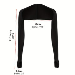 Women's Outdoor Arm Sleeve Shawl Cuff Gloves Solid Elastic Golf Shawl