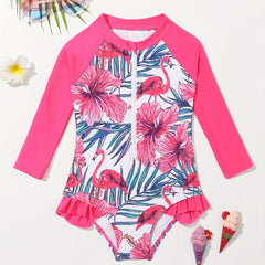 Floral Print Sunscreen Jumpsuit for Baby