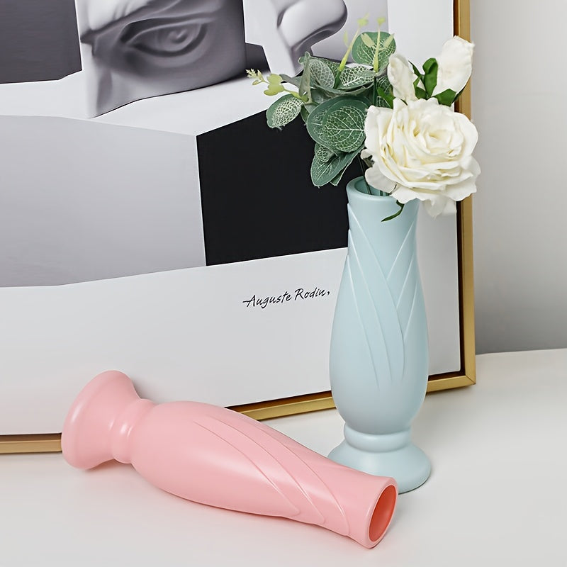 1pc Plastic Vase Creative Petal Shaped Vase Anti-drop Home Decoration