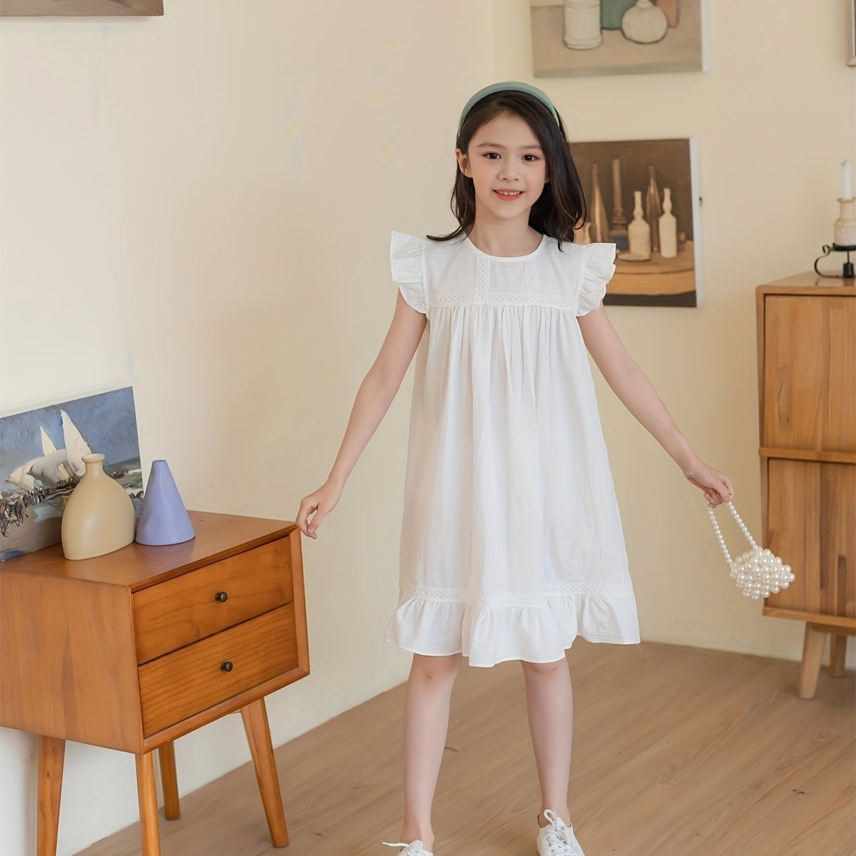 Girl's Stylish Cotton Princess Dress for Parties