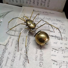 3D Metal Puzzle Human Face Spider Model Building Kit Brain Teaser DIY Craft Kit