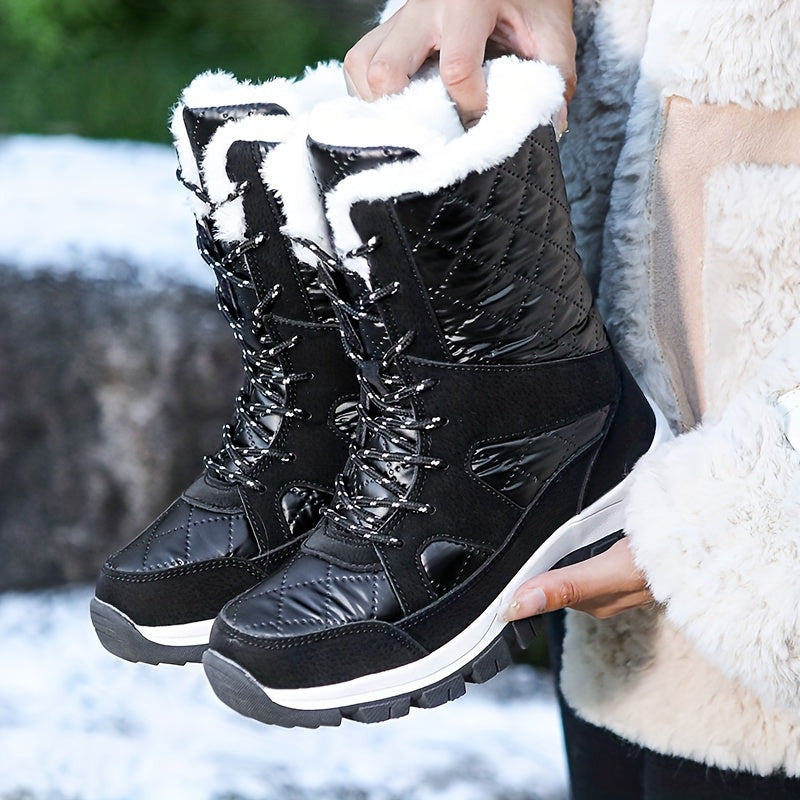 Women's Waterproof Snow Boots Comfortable Solid Shoes