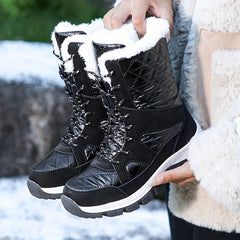 Women's Waterproof Snow Boots Comfortable Solid Shoes