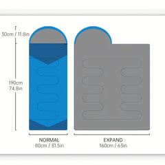 Wide Adult Sleeping Bag for Travel and Camping