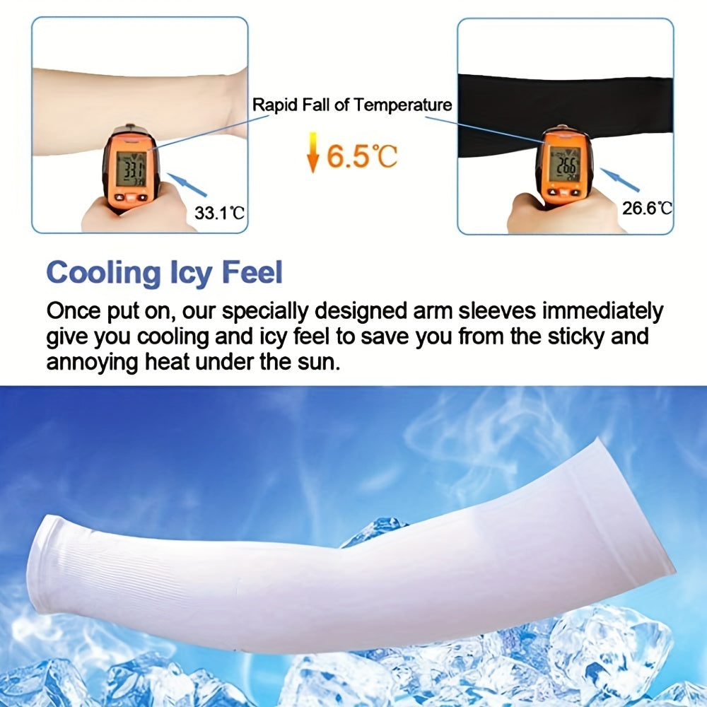 UV Protection Cooling Arm Sleeves for Outdoor Activities