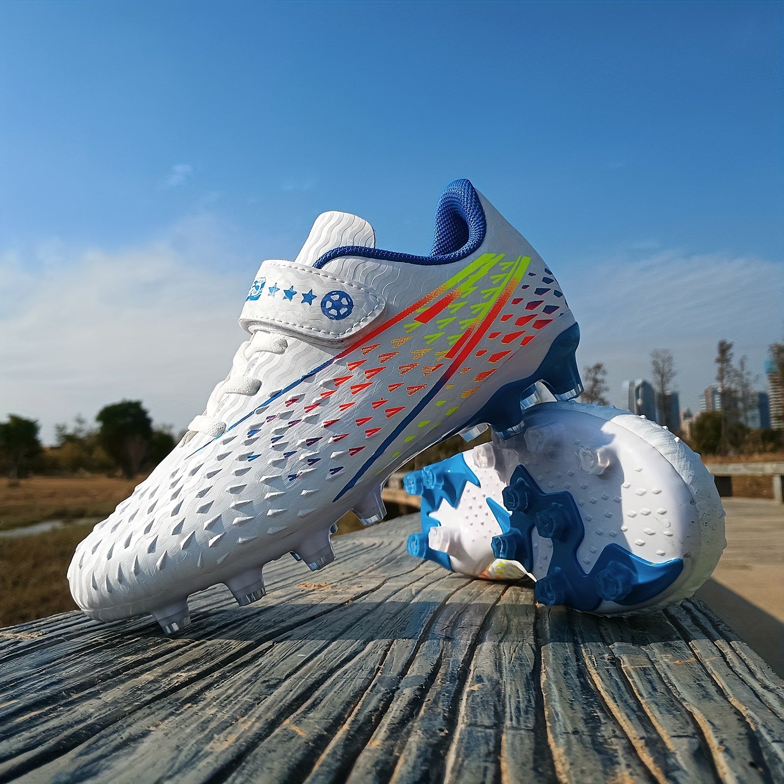Boys' Spiked Non Slip Soccer Cleats - Professional Outdoor Football Shoes