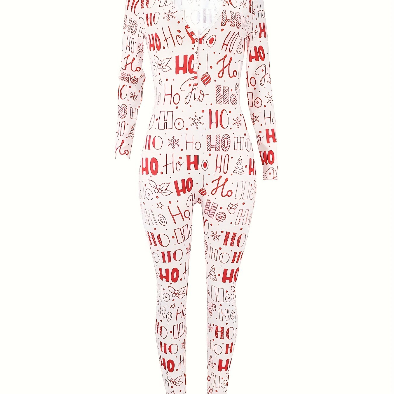 Christmas Long Sleeve Lounge Jumpsuit