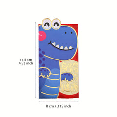 6pcs Year Of The Dragon Red Packet Lucky Money Envelopes
