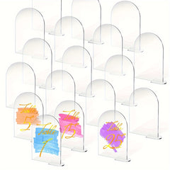 10pcs Clear Acrylic Seat Cards For Weddings DIY Table Number Holders