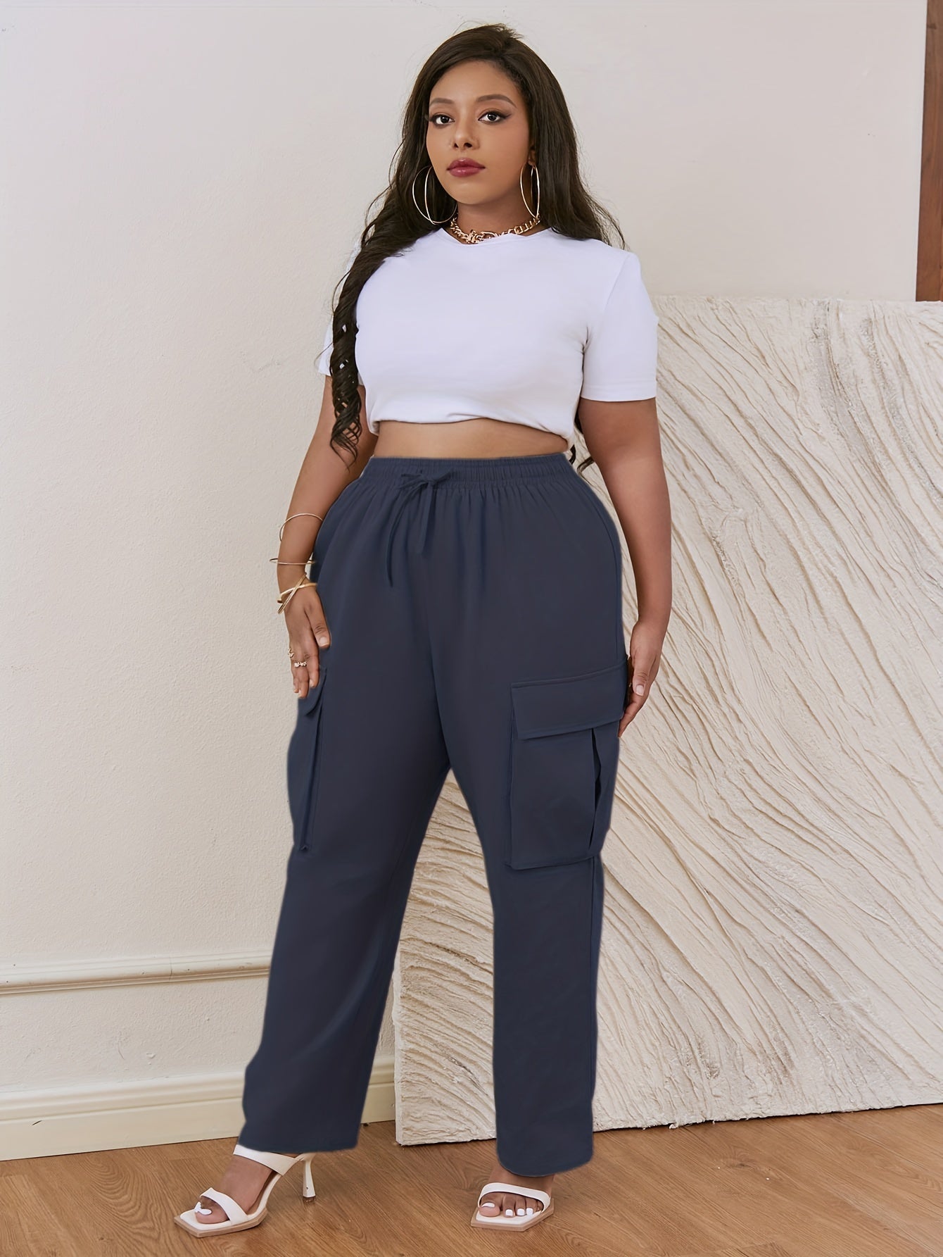  Y2K Cargo Pants Women's Loose Drawstring Cargo Pants