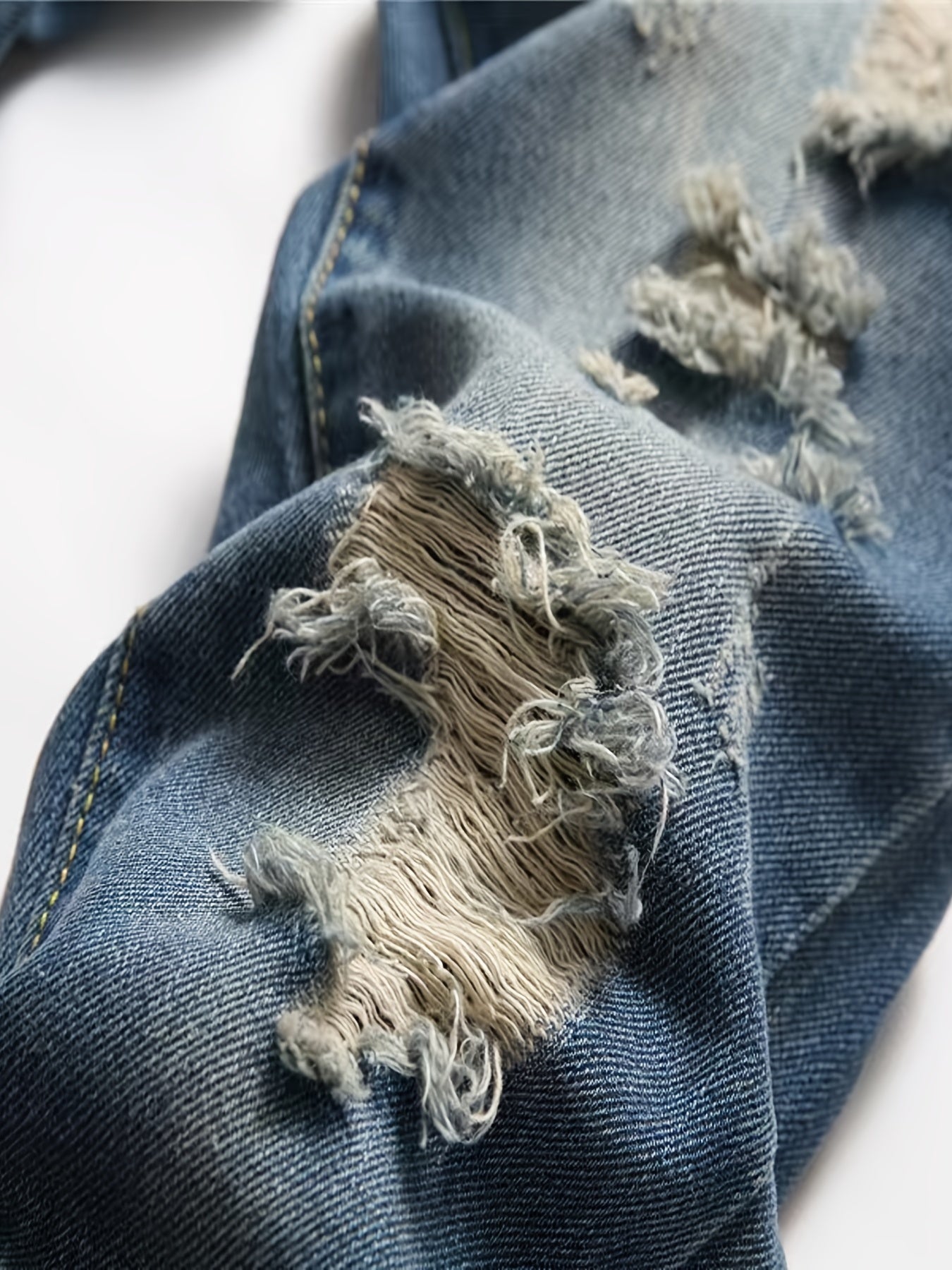 Kids Ripped Denim Jeans with Pockets