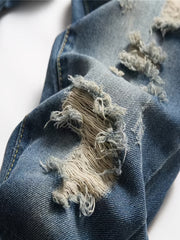 Kids Ripped Denim Jeans with Pockets