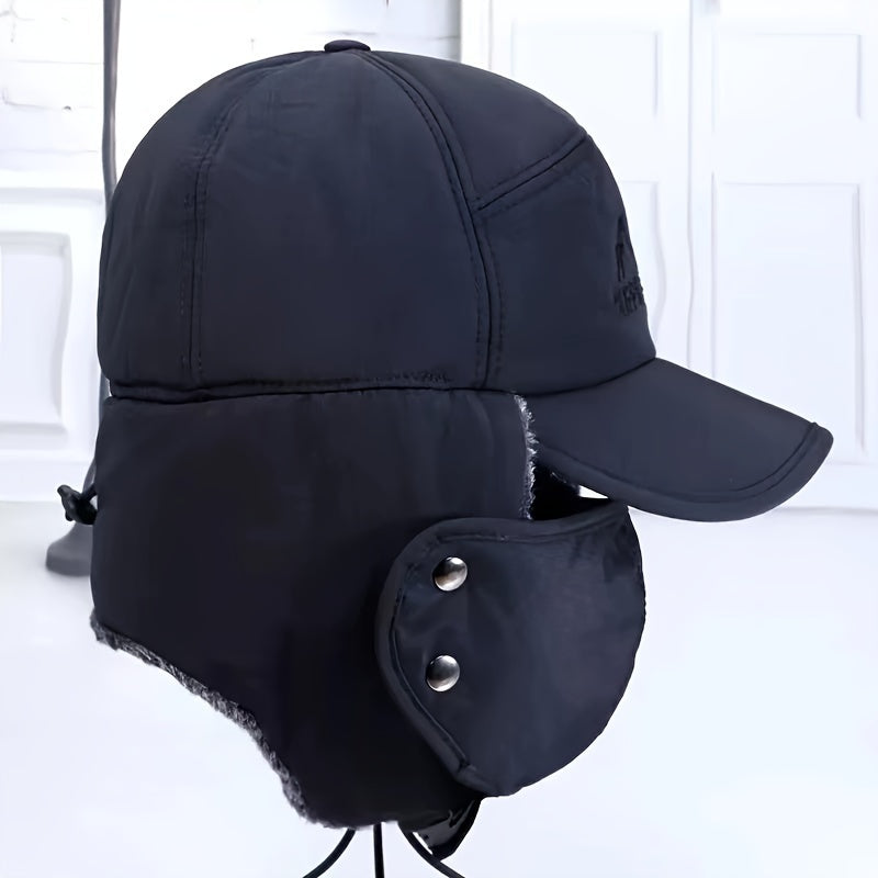 Winter Trooper Hat Waterproof Skiing Hat with Detachable Face Mask