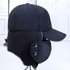 Winter Trooper Hat Waterproof Skiing Hat with Detachable Face Mask