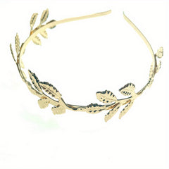 Greek Goddess Headband Golden Leaf Branch Hair Band Crown