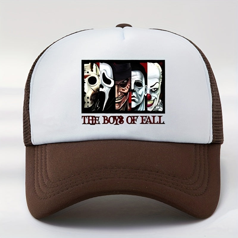 Unisex Mesh Sunshade Baseball Cap Clown Print