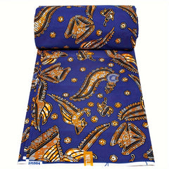 5.49m African Ethnic Batik Printed Fabric Double sided Geometric Print