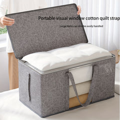 Quilts Storage Bag Large Capacity Container Bag with Handles & Window