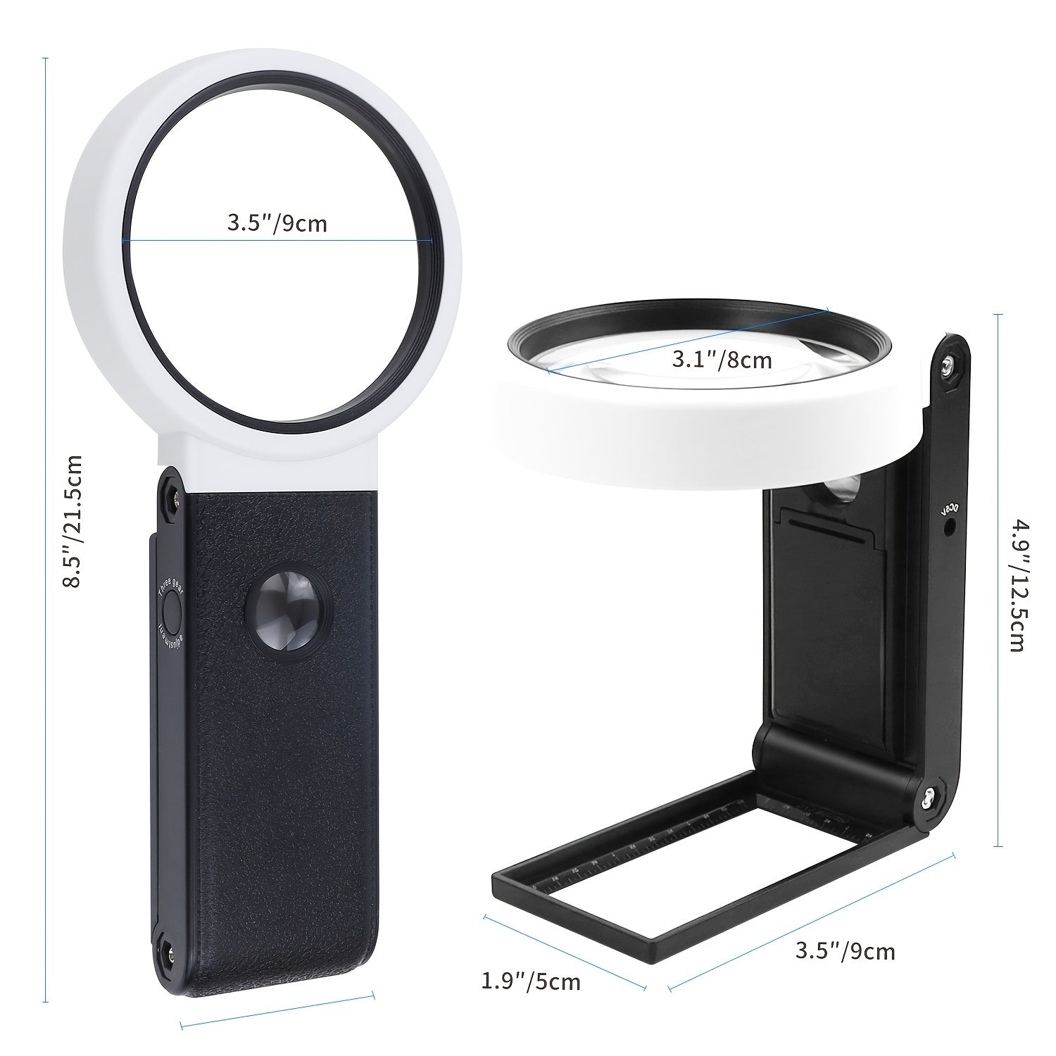 LED Lighted Magnifier Portable Magnifying Glass