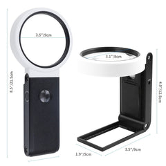 LED Lighted Magnifier Portable Magnifying Glass