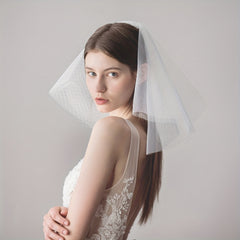 Layer Mesh Head Veil With Comb Back Veil Bridal Wedding Hair Accessories
