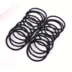 50pcs Solid Minimalist Scrunchie Elastic Hair Tie Non Slip Ponytail Holder
