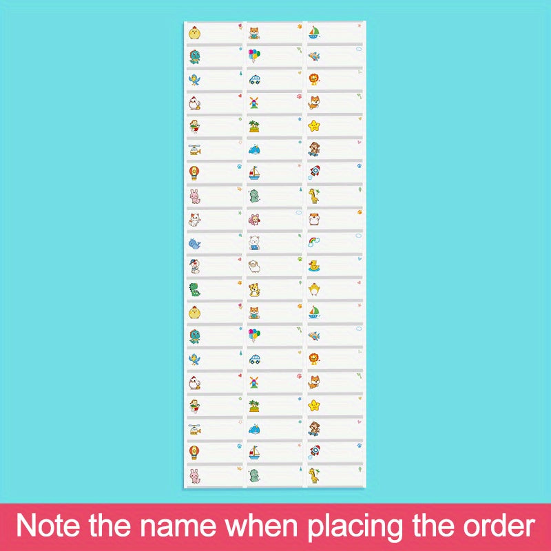 240pcs Transparent Name Sticker Custom Waterproof MEDIUM Size 3 4x1