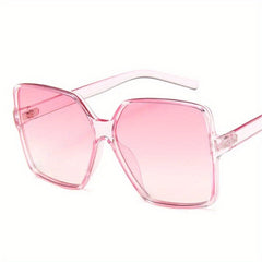 Large Square Sunglasses Jelly Frame Gradient Glasses UV400