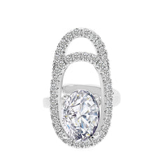 Geometric Diamond Open Nail Ring Temperament Manicure Set Ring