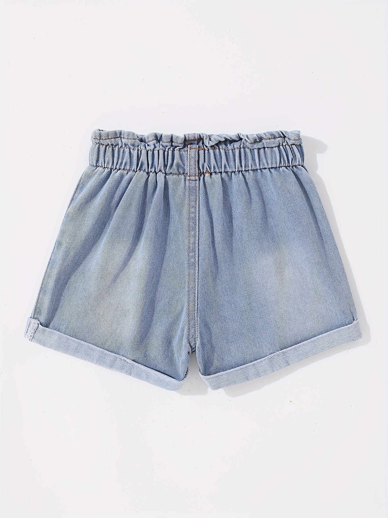 Baby Bunny Graphic Crop Top & Denim Shorts Set