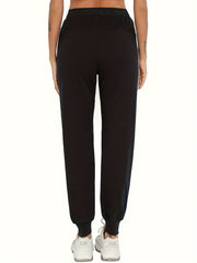  Striped Tie Waist Straight Leg Joggers