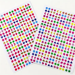 Kids Sticky Earrings 3D Gems Stickers Glitter Crystal Sticker Earrings For Girls