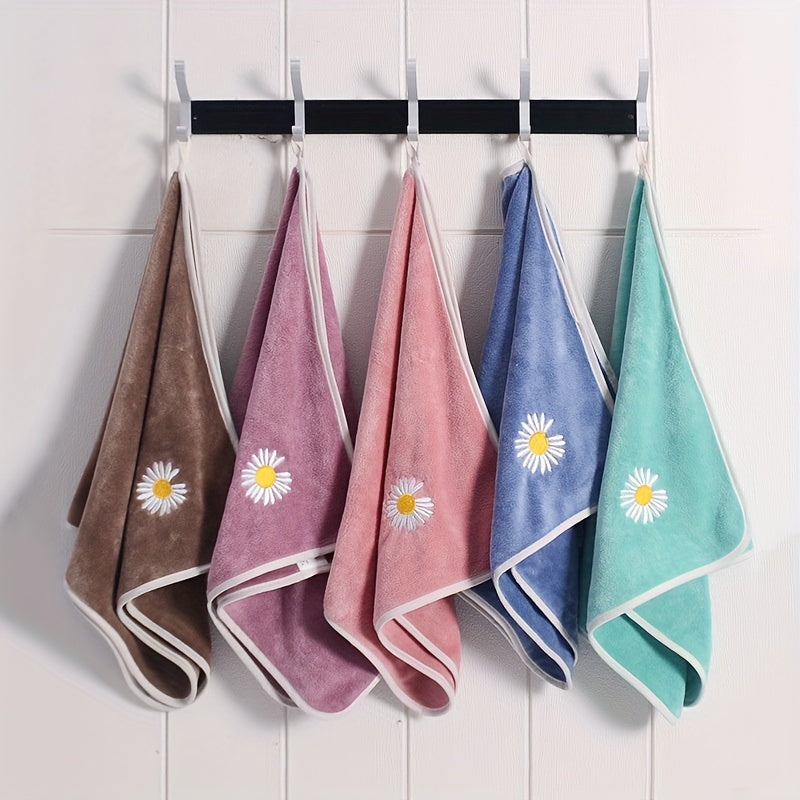 3pcs Quick Drying Towel Embroidered Pattern