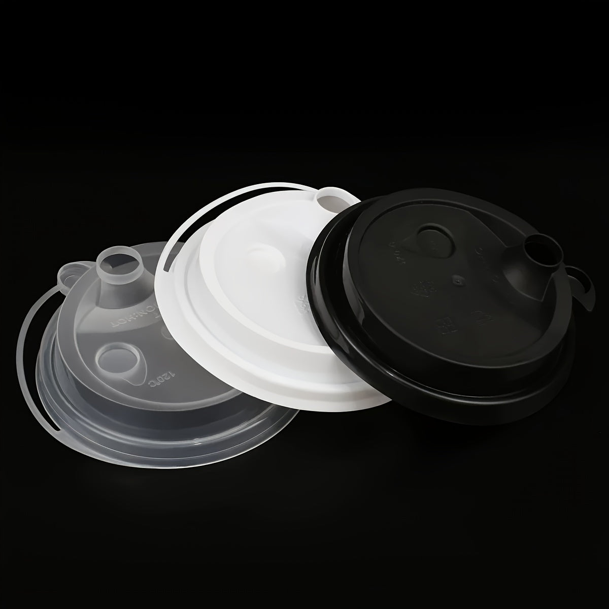 1000pcs Leak Proof Milk Tea Cup Lids 3 54in for Juice Drink Packaging