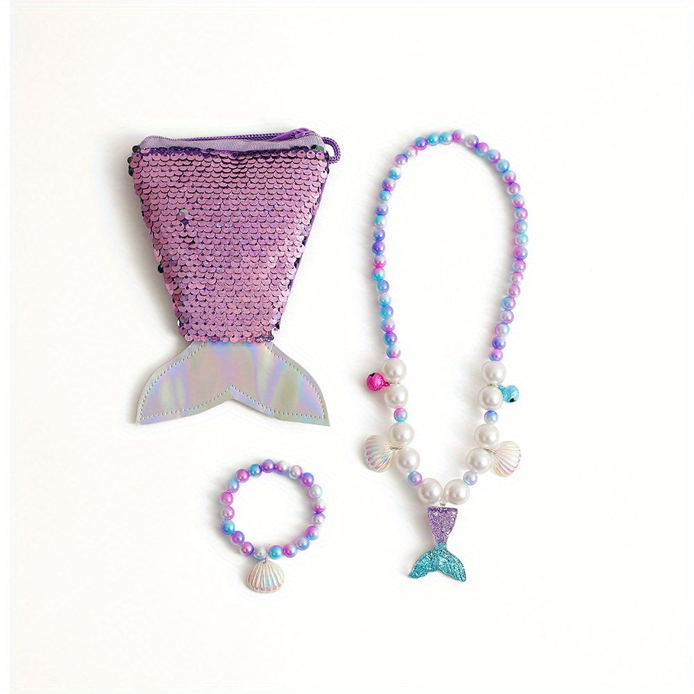 Mermaid Tail and Shell Accessory Set for Girls