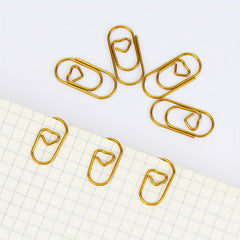 50pcs Heart Paper Clips Office Metal Clips School Supplies