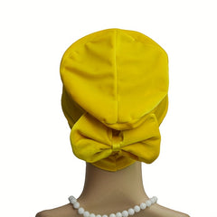 Rhinestone Decor Turban Cap Velvet Head Wrap Elastic Bonnet Head Scarf Women