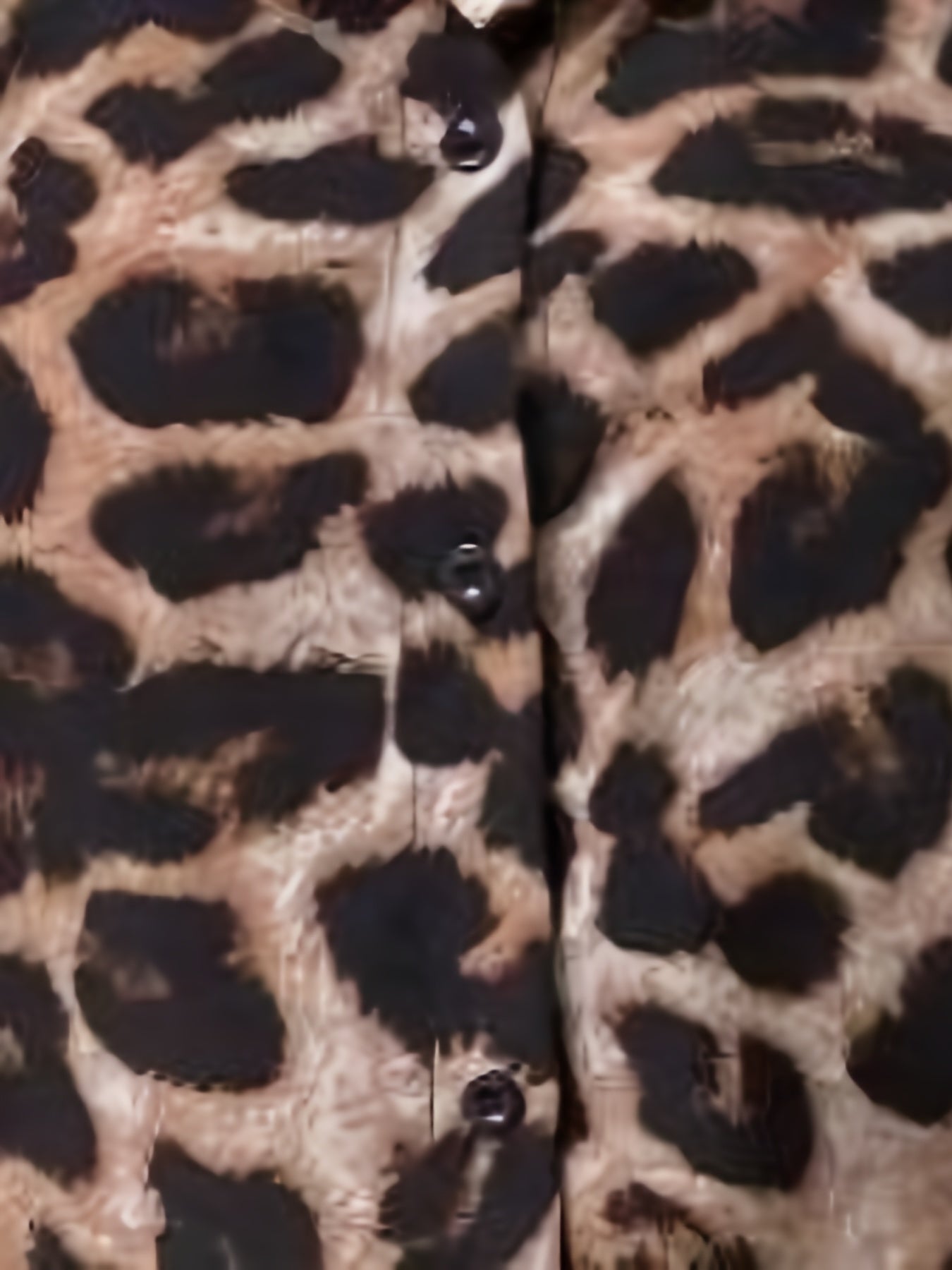  Leopard Print Button Up Shirt Top