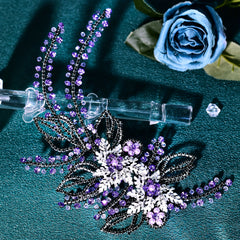 Purple Rhinestone Bridal Hair Accessory for Wedding HP254