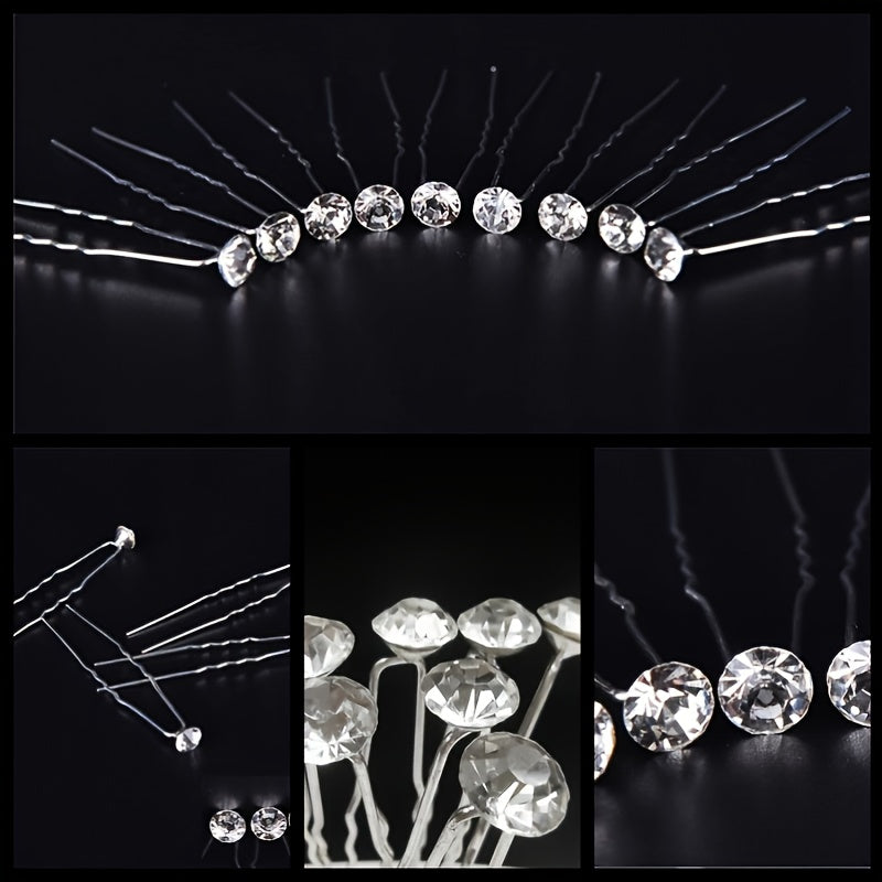20pcs Rhinestone Bridal Wedding Hair Pins Hair Clips for Women and Girls