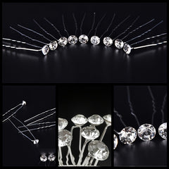 20pcs Rhinestone Bridal Wedding Hair Pins Hair Clips for Women and Girls