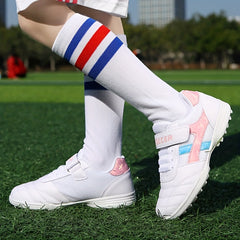 Boy's Non Slip TF Football Cleat With Hook And Loop Fastener