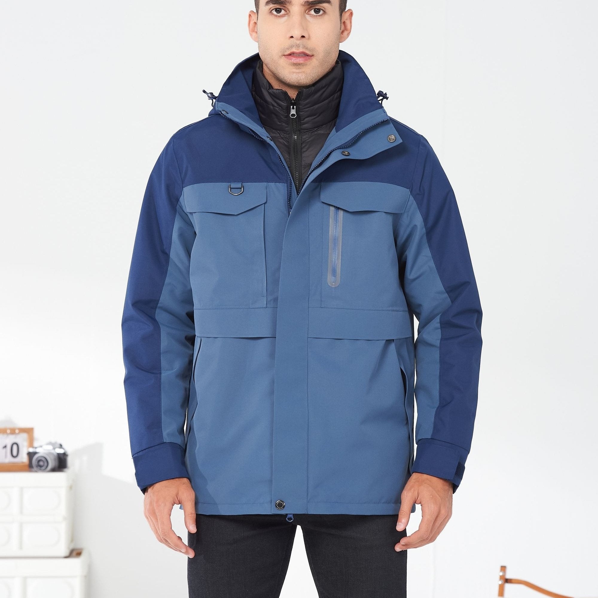 Men's 3 in 1 Duck Down Jacket Windbreaker